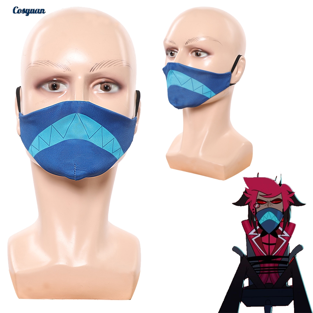 Cosplay Prop Blueprints - ملحقات قناع مطبوع باللون الأزرق من