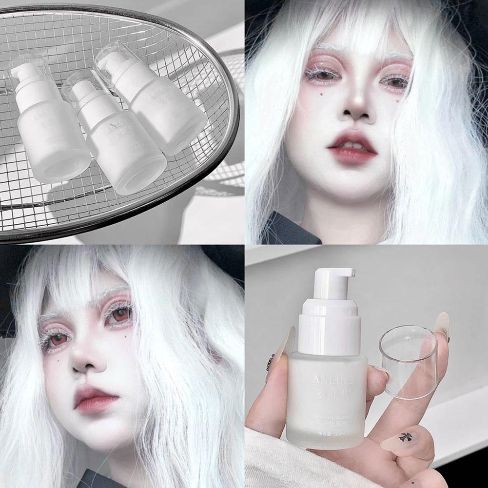 Cosplay Prop Primer - كريم أساس سائل أبيض مطفأ اللمعة،