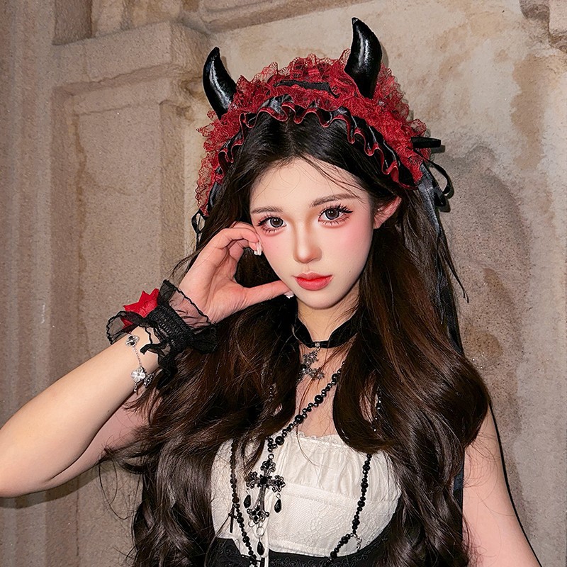 عصابة رأس يابانية بتصميم قوطي  - مراجعة Cosplay Prop Bow وسعره