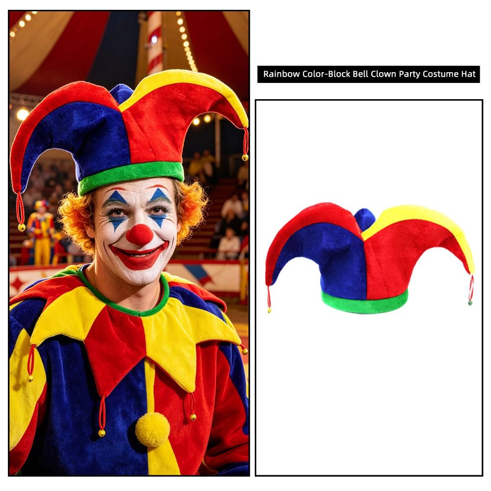 قبعة مهرج متعددة الألوان بتصمي - مراجعة Free Cosplay Prop Patterns وسعره