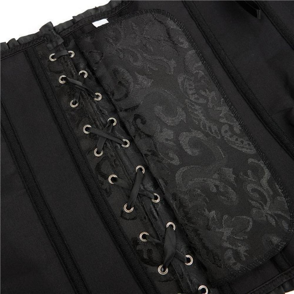 مشد خصر جاكار بسحاب ورباطات، م - مراجعة Boning Corset Steel وسعره