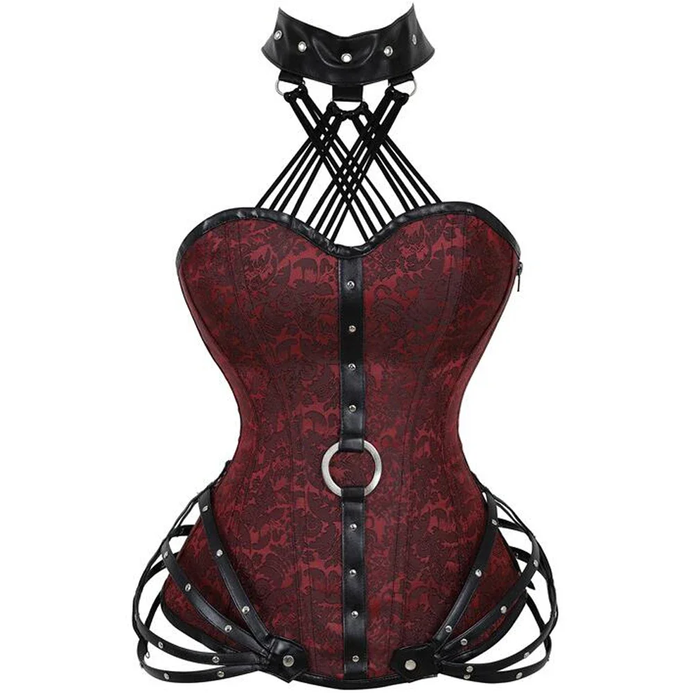 القوطية Steampunk مشد القمم مع - مراجعة Boning Corset Steel وسعره