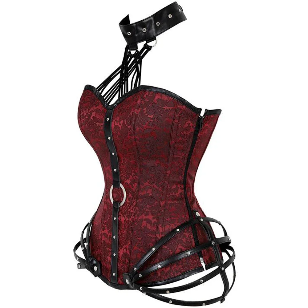 القوطية Steampunk مشد القمم مع - مراجعة Boning Corset Steel وسعره