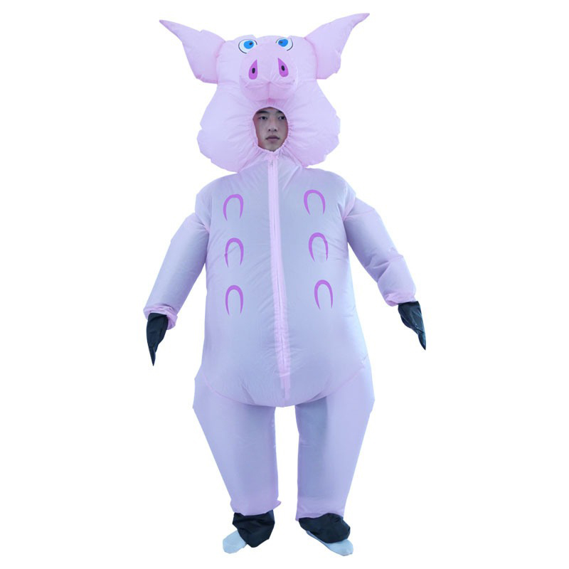 بدلة خنزير وردية قابلة للنفخ ل - مراجعة Cosplay Prop Business وسعره