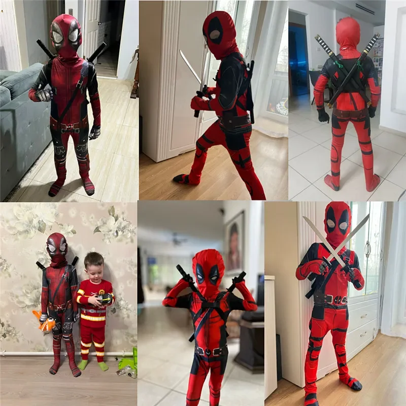 زي ديدبول للأطفال من 3-12 سنة  - مراجعة Cosplay Prop Dagger وسعره