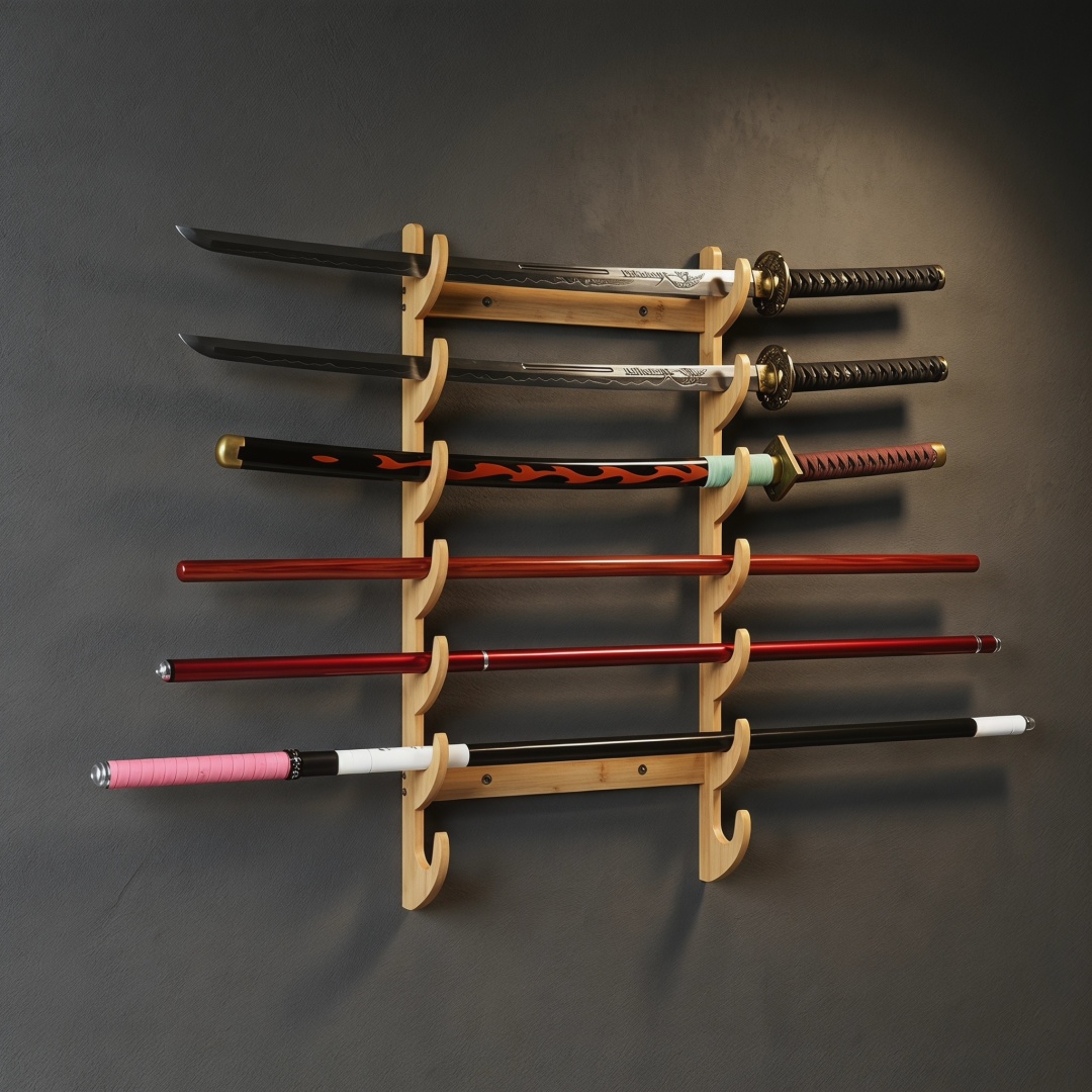 رف تخزين سيوف جداري بـ 8 طبقات - مراجعة Cosplay Prop Dagger وسعره